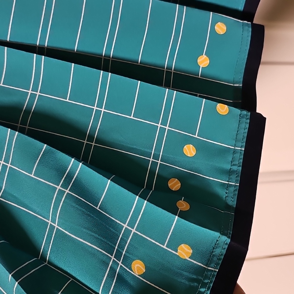 Tail VintageTeal Checkered Mini‎ Tennis Skirt By Tail Size 10. USA. - Picture 4 of 6